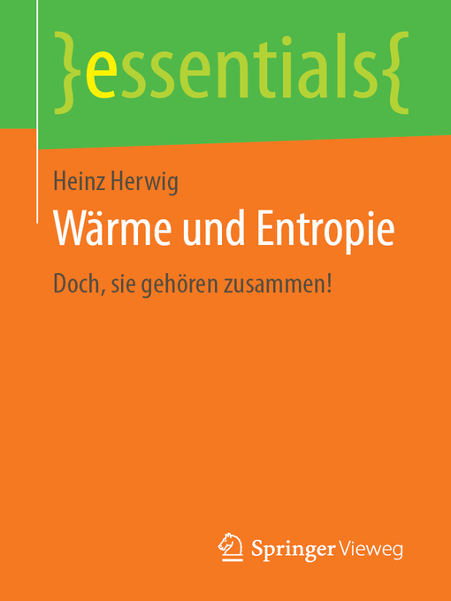 Title details for Wärme und Entropie by Heinz Herwig - Available